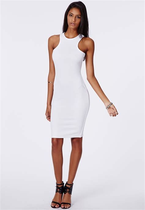 zara white bodycon dress